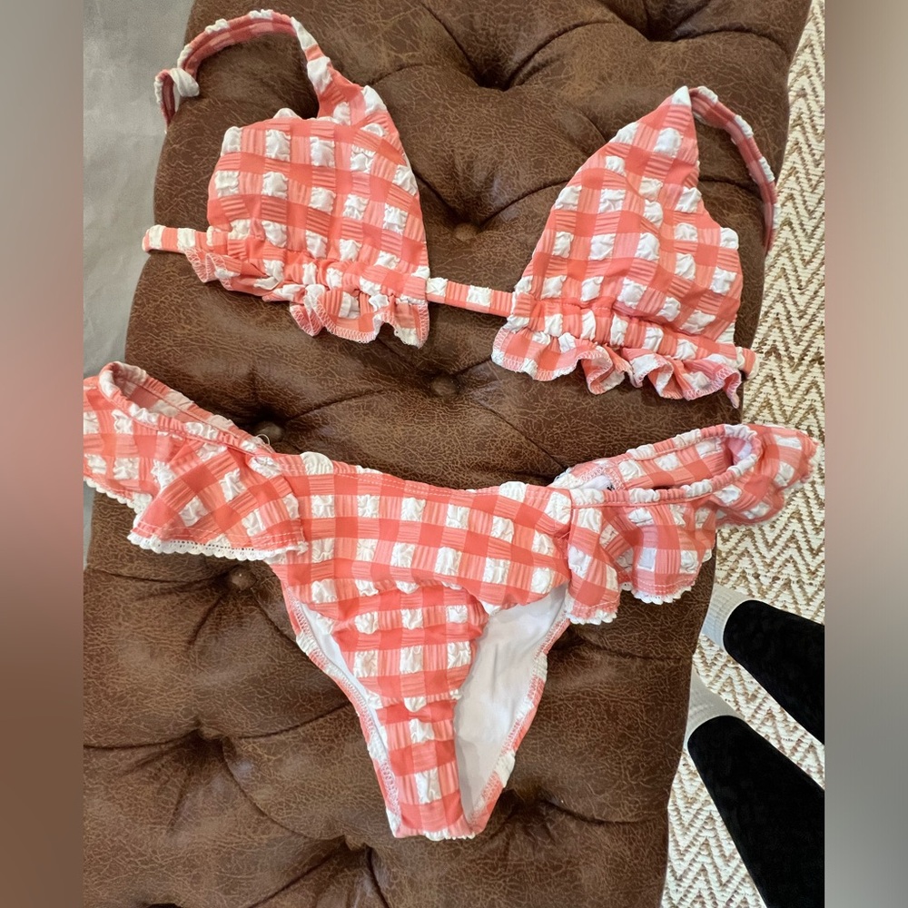 Montce shrimp gingham bikini 🍤